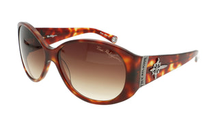 True Religion Ladies Sunglasses TR "Madison" Amber Tortoise Case Inc.